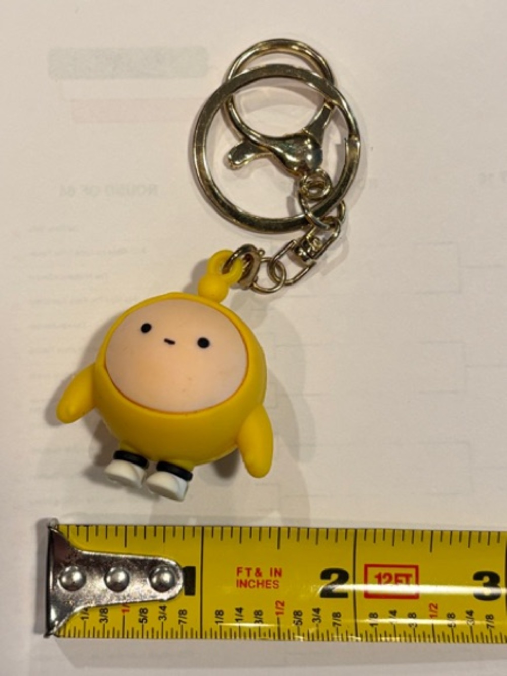 Cute Yellow Character Keychain - Picture 3 of 4